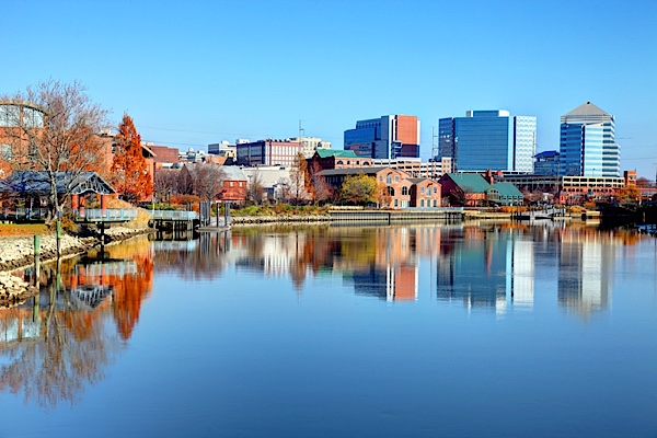 Wilmington, Delaware skyline on an autumn day